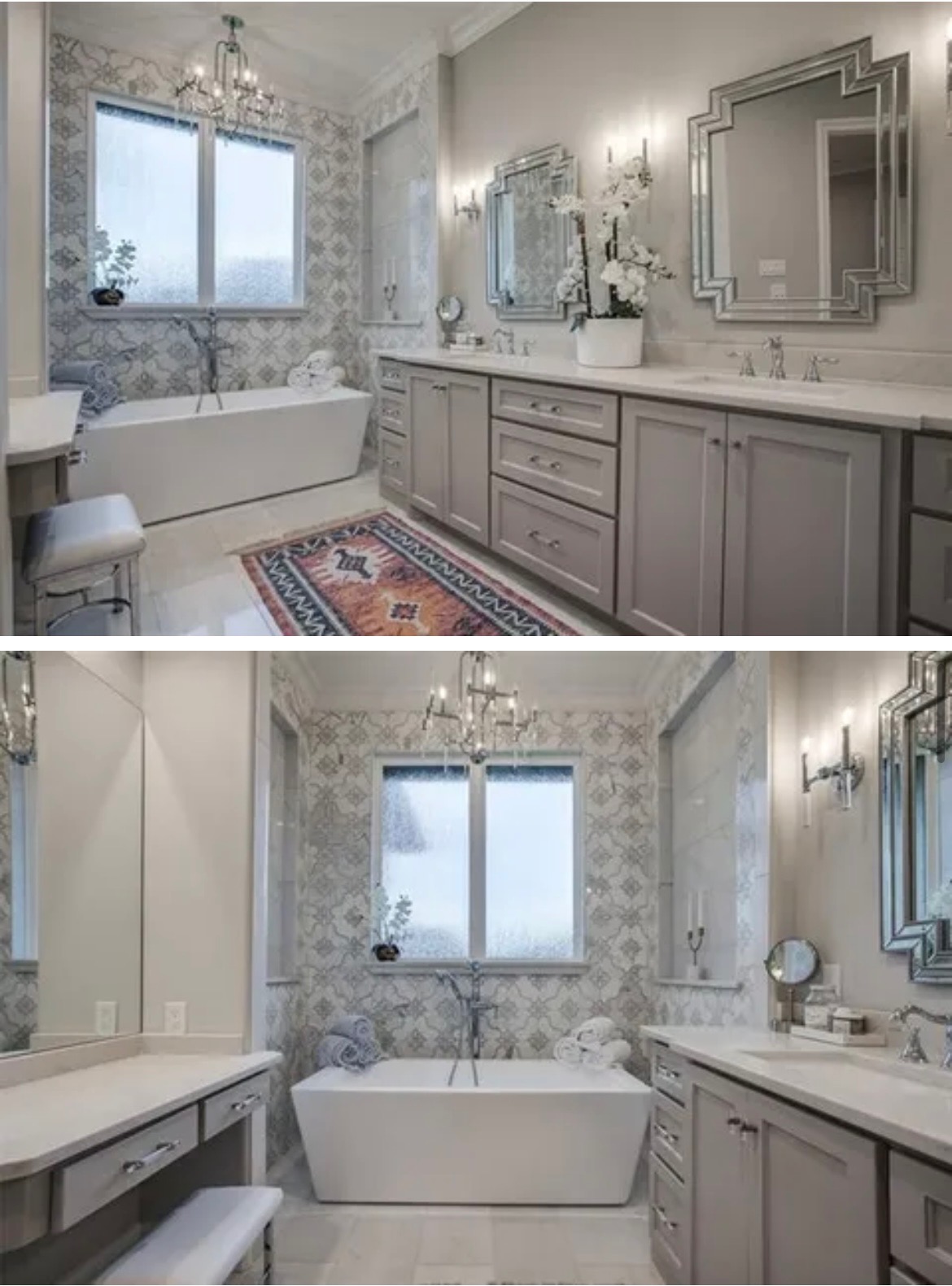 Freshly painted bathroom with clean modern finish