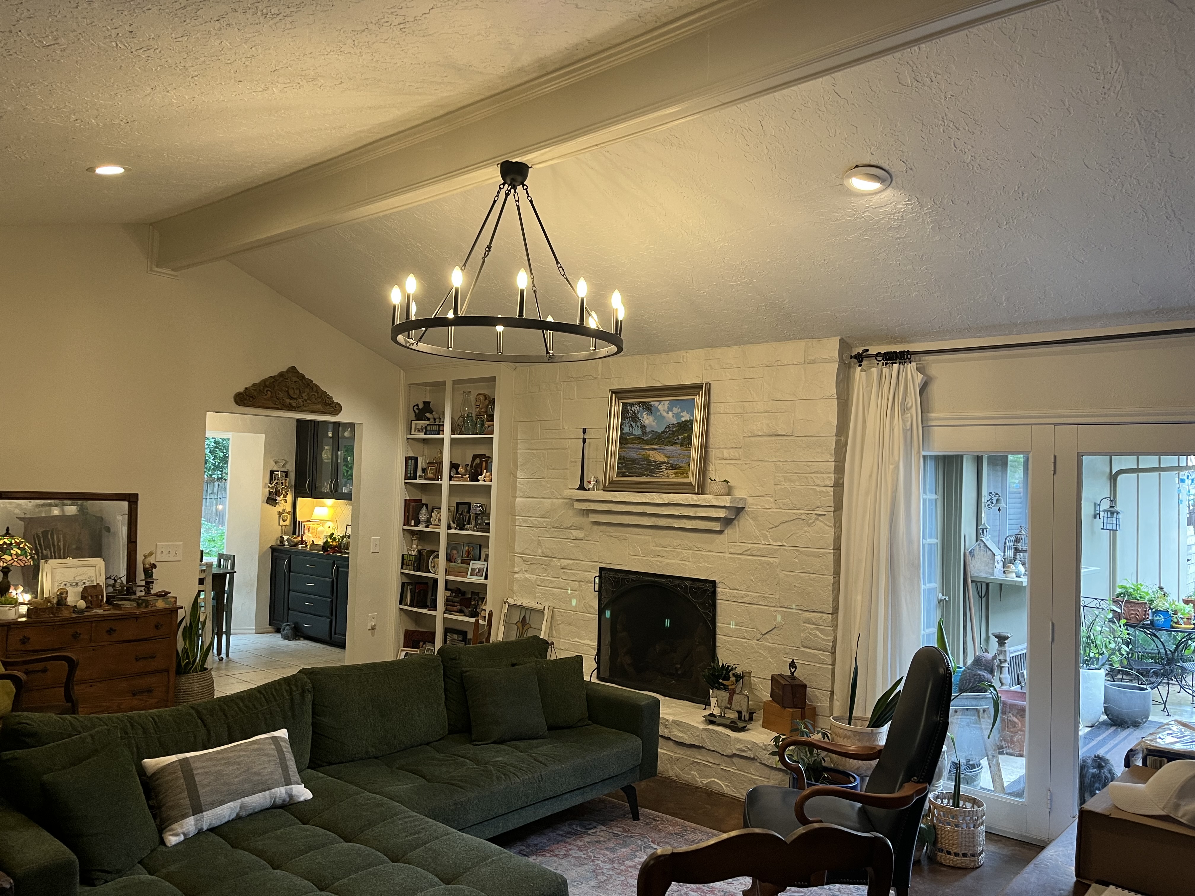 Interior living room with warm paint tones